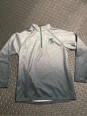 Colosseum Men's Gray Ombre Quarter-Zip Sweater